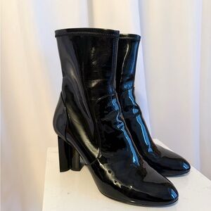 Louis Vuitton Uniform Patent Leather Booties – Size 37.5